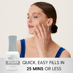 Orly Builder In A Bottle self-leveling formula image highlights mess-free manicure and even nail surfaces