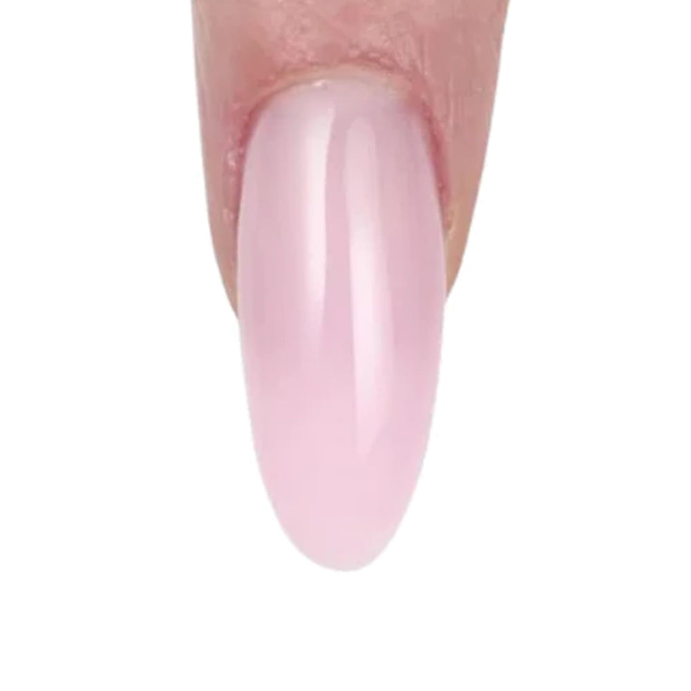 Orly GELFX Builder Light Pink gloss finish on nails suggesting long-wear results.