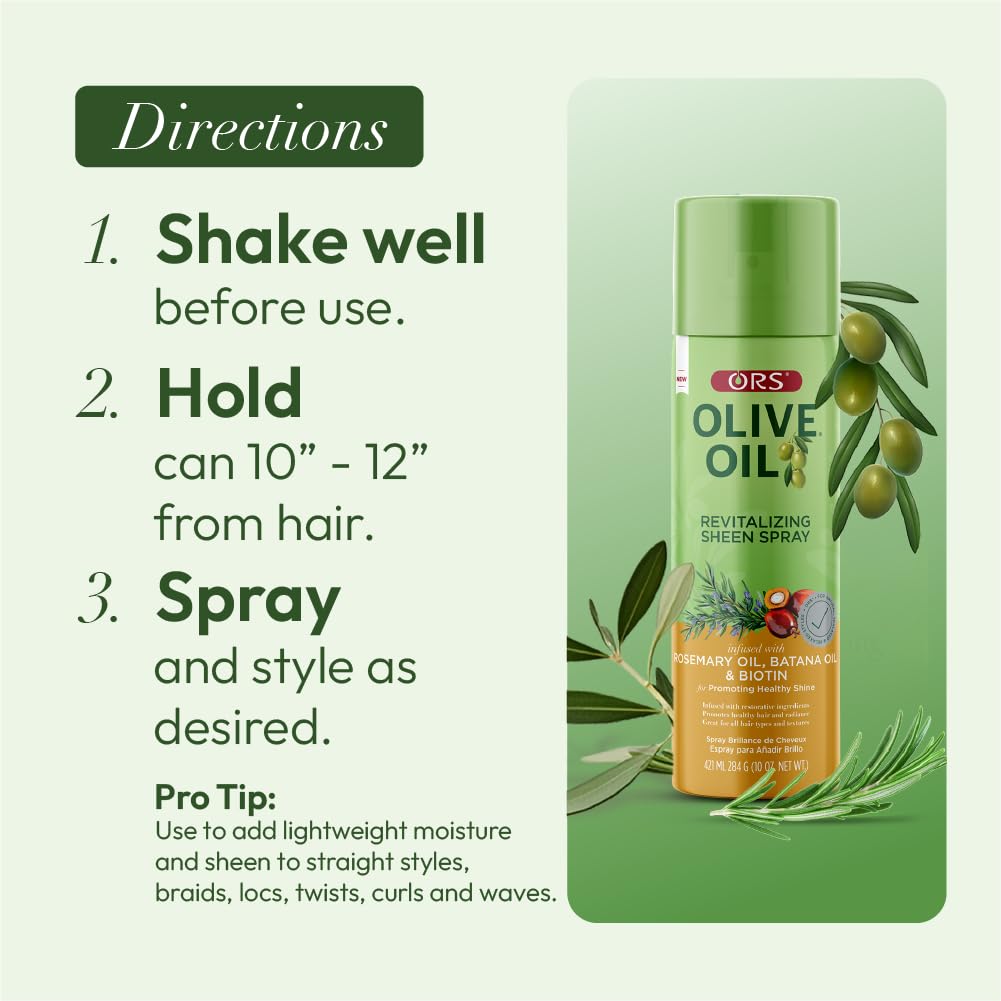 ORS Daily-use spray for all hair types delivers lightweight moisture and glow