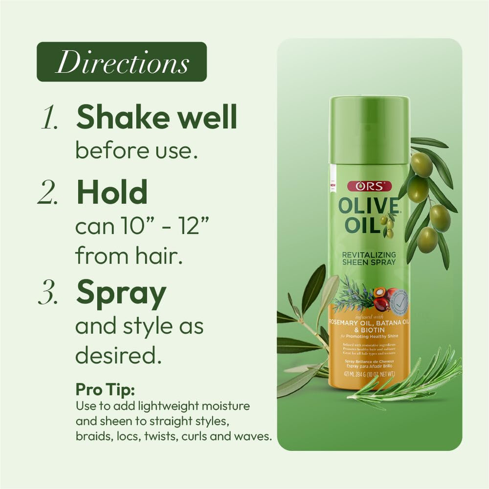 ORS Daily-use spray for all hair types delivers lightweight moisture and glow