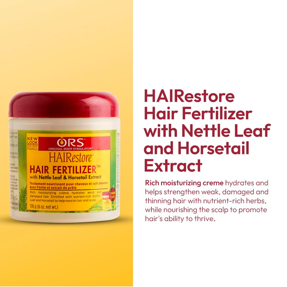 ORS HAIRRESTORE scalp massage scene conveying soothing hydration