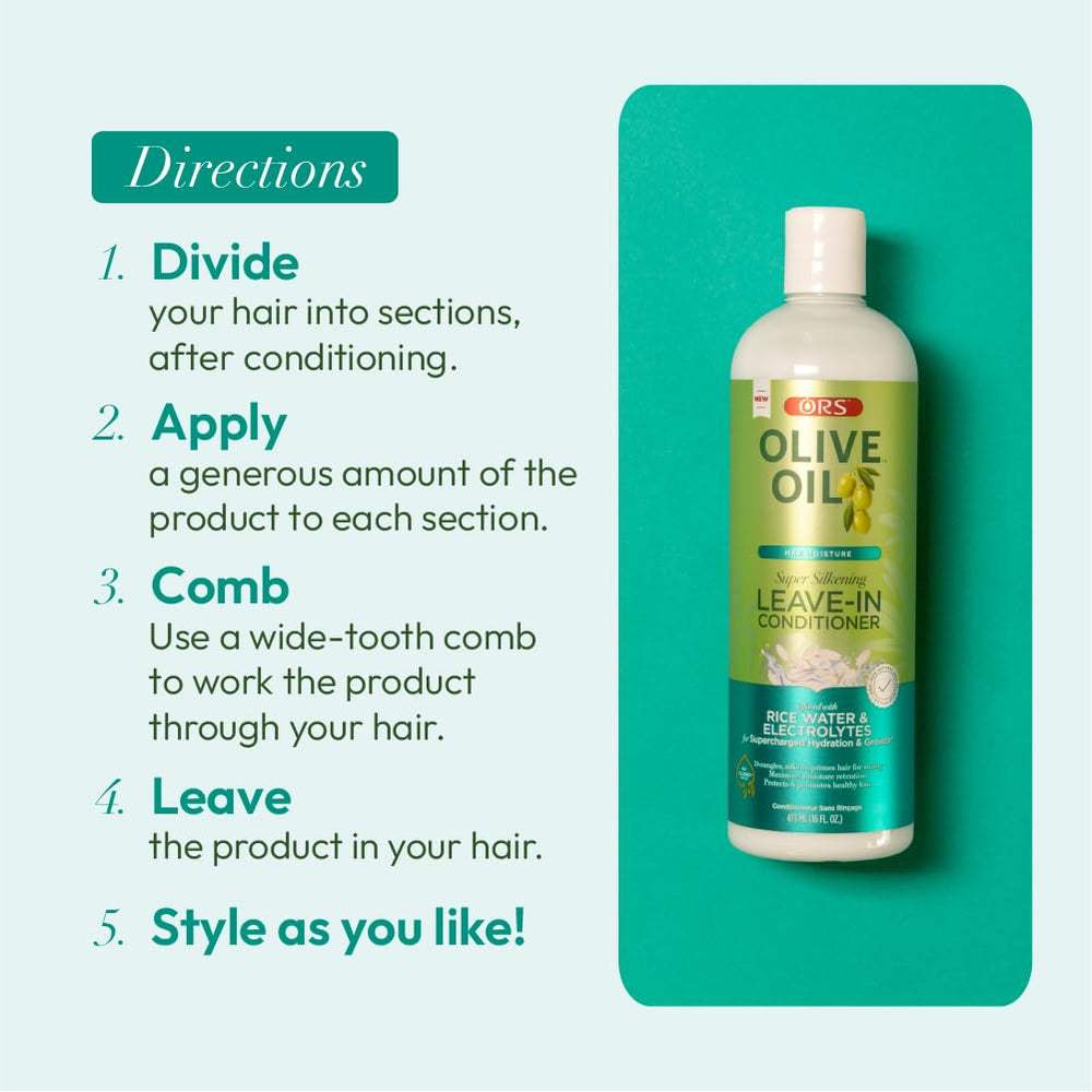 ORS Leave-in texture swatch smoothing frizz and sealing moisture.