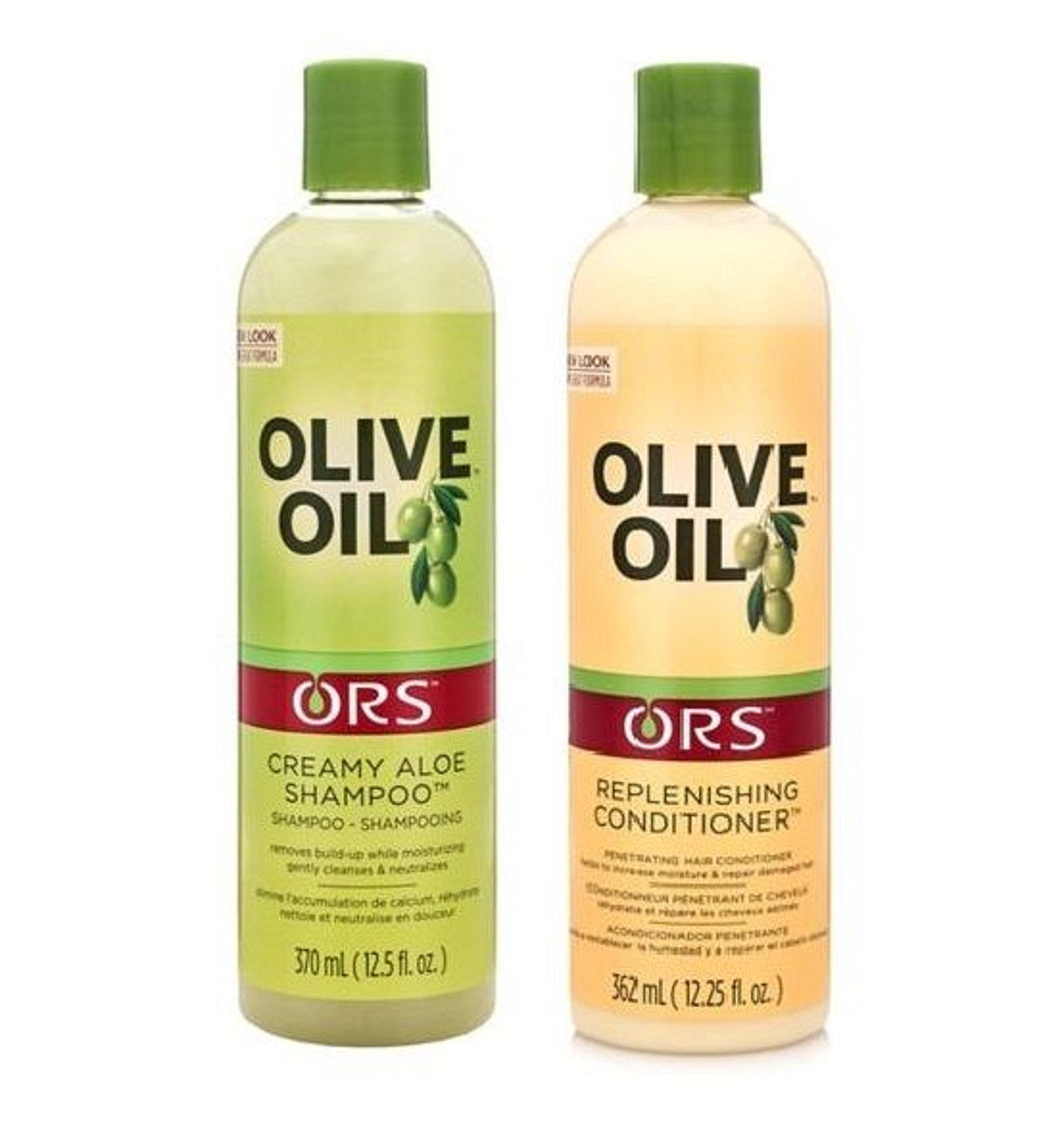 ORS Olive Oil Creamy Aloe Shampoo bottle — creamy cleansing for hydration