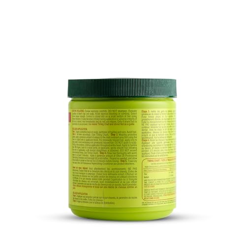 ORS Olive Oil Creme Relaxer application brush demonstrates even, controlled hair straightening.