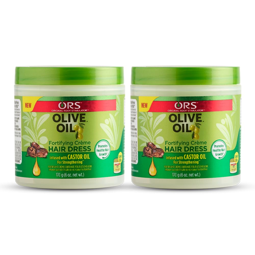 ORS Olive Oil Fortifying Cream Hair Dress bottle showing nourishing formula for dry hair