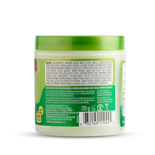 ORS Olive Oil Fortifying Cream Hair Dress jar closeup highlighting rich creamy moisture