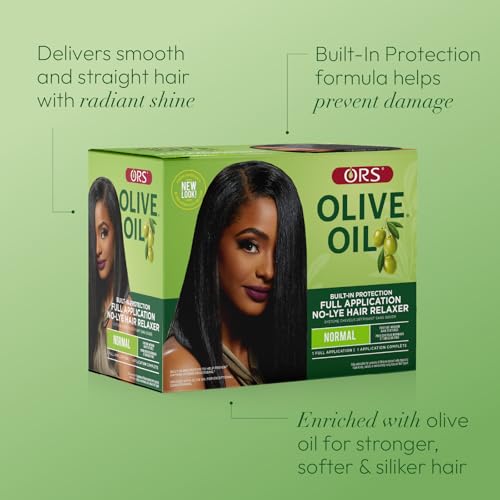 ORS Olive Oil with herbs moisturizes hair and scalp during processing.
