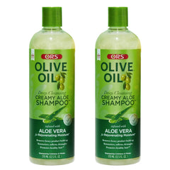 ORS Olive Oil Moisture Restore bottle demonstrates detangling-friendly cleansing.