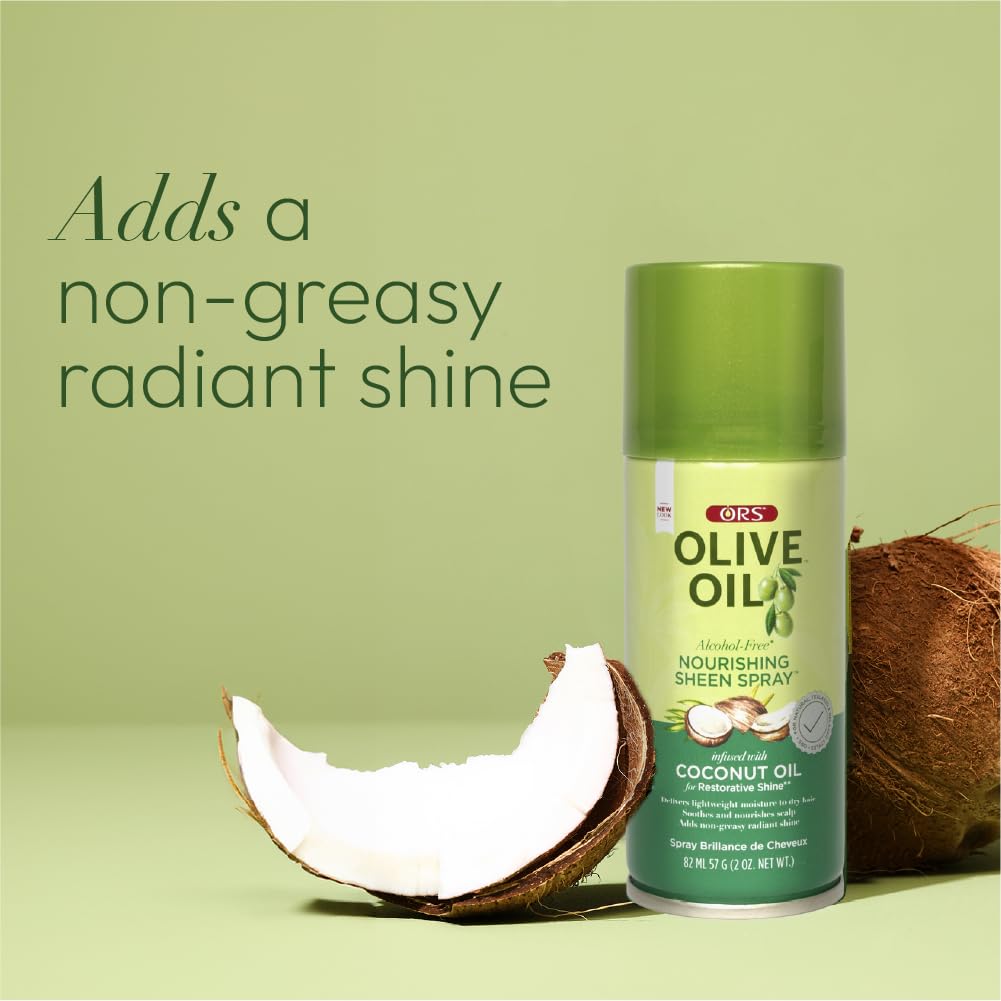 ORS Spray close-up highlights natural moisture balance and shine