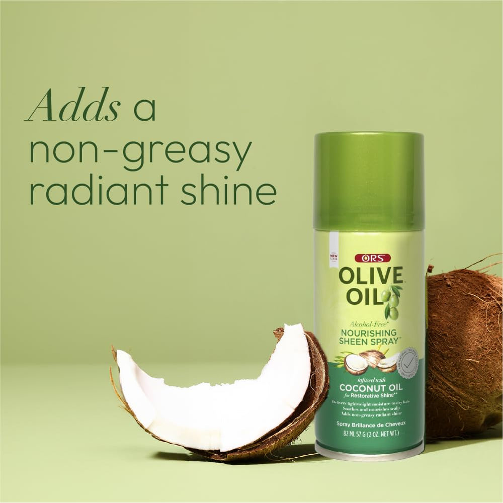 ORS Spray close-up highlights natural moisture balance and shine