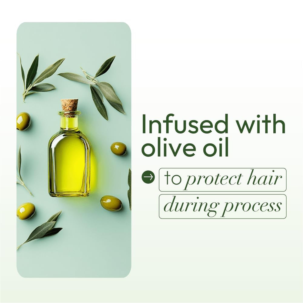 ORS Olive Oil Relaxer packaging on shelf to inspire an at-home hair-care routine.