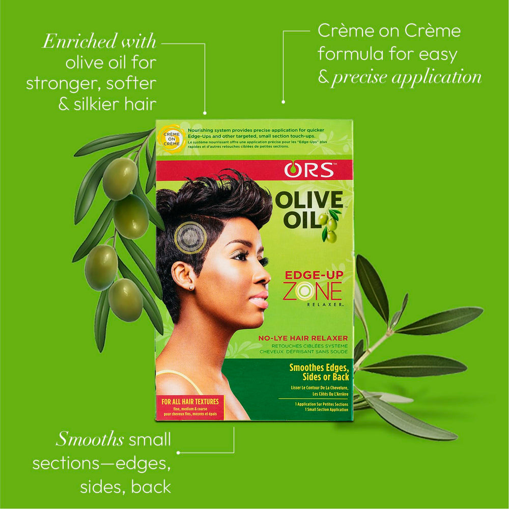 ORS Olive Oil Zone Relaxer Base shown for balanced, damage-minimizing application.