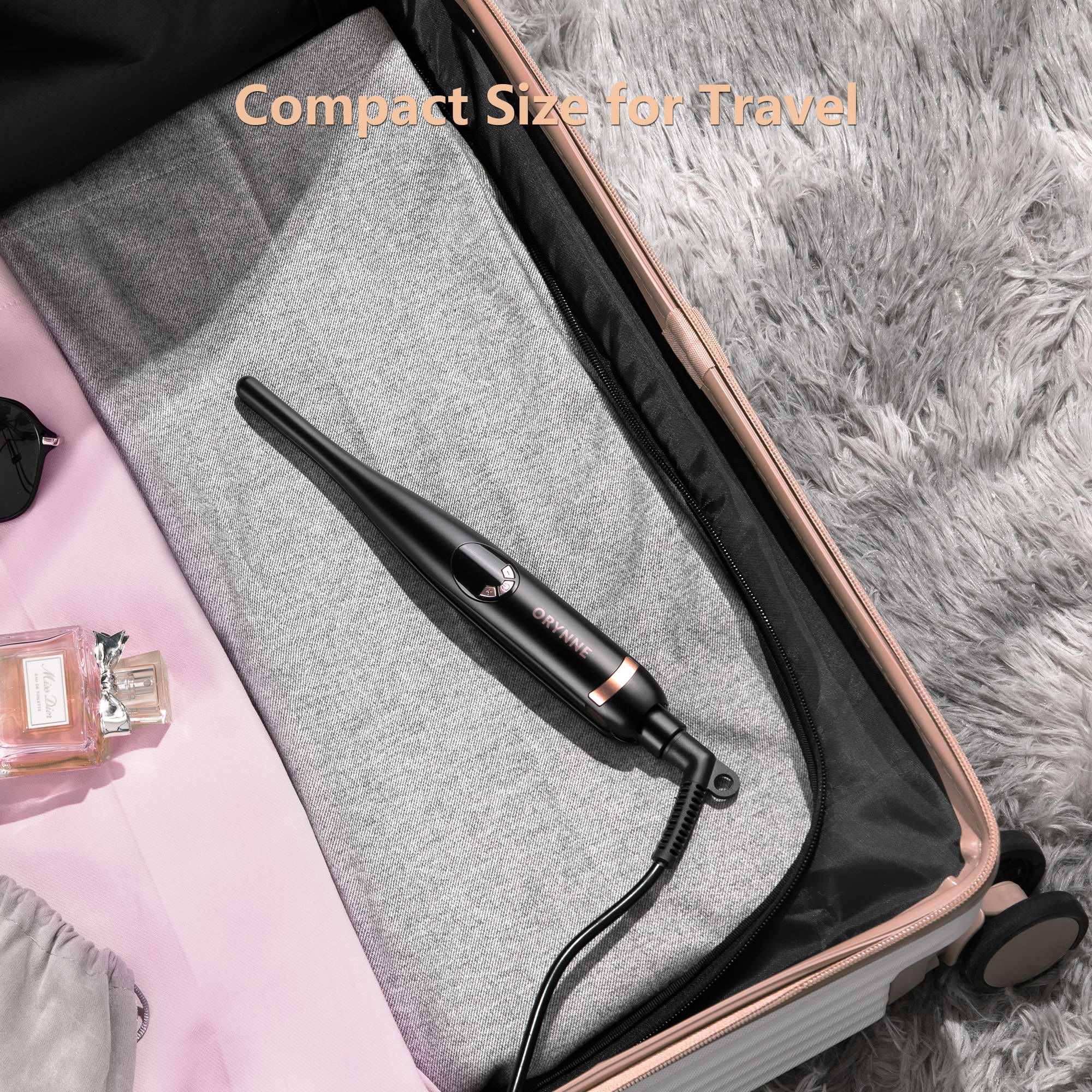 ORYNNE 360-degree swivel cord image shows tangle-free styling