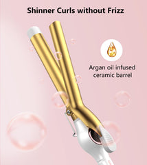 ORYNNE 7-heat settings with digital LED readout for versatile styling.