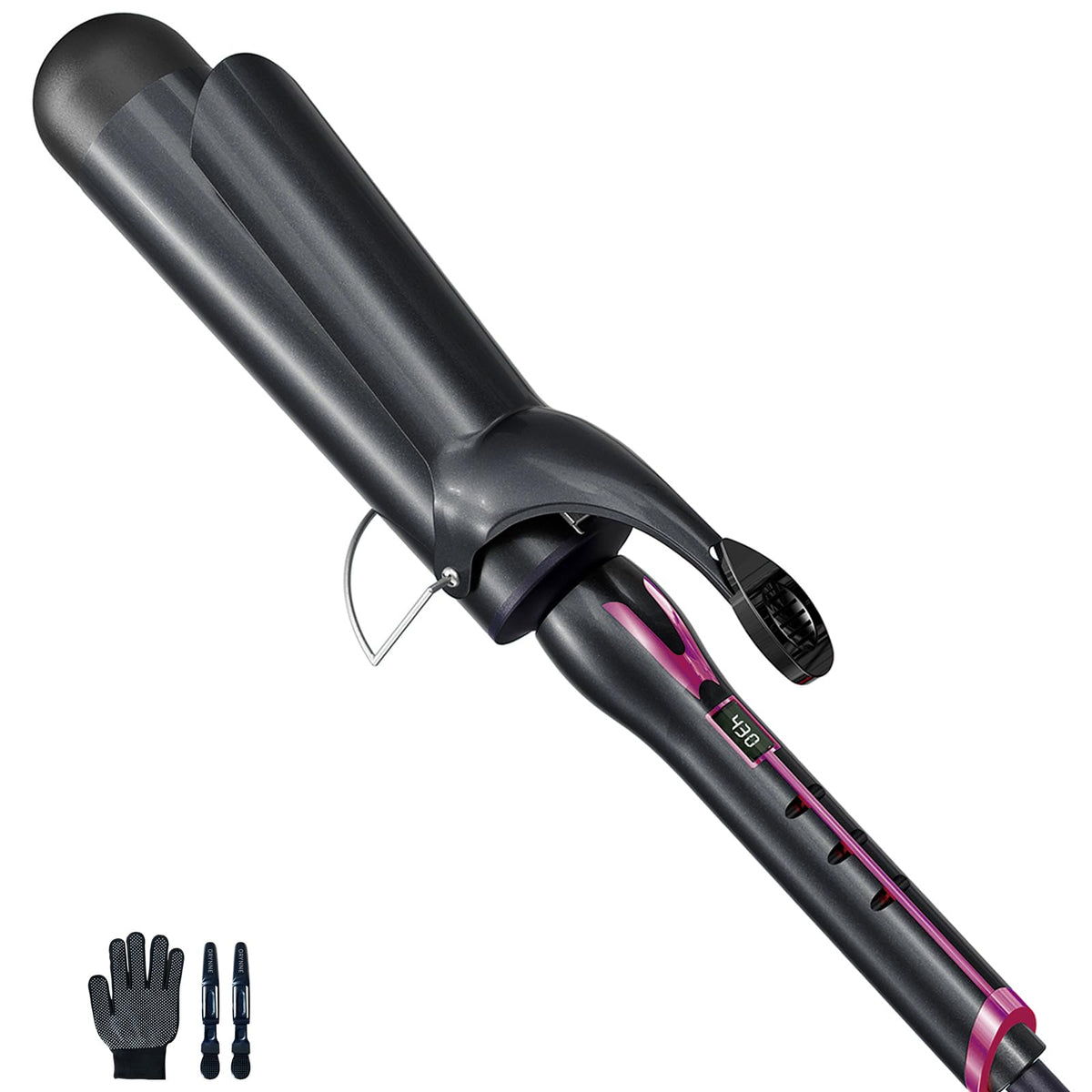 ORYNNE curling iron 2-inch large barrel for loose curls in long hair