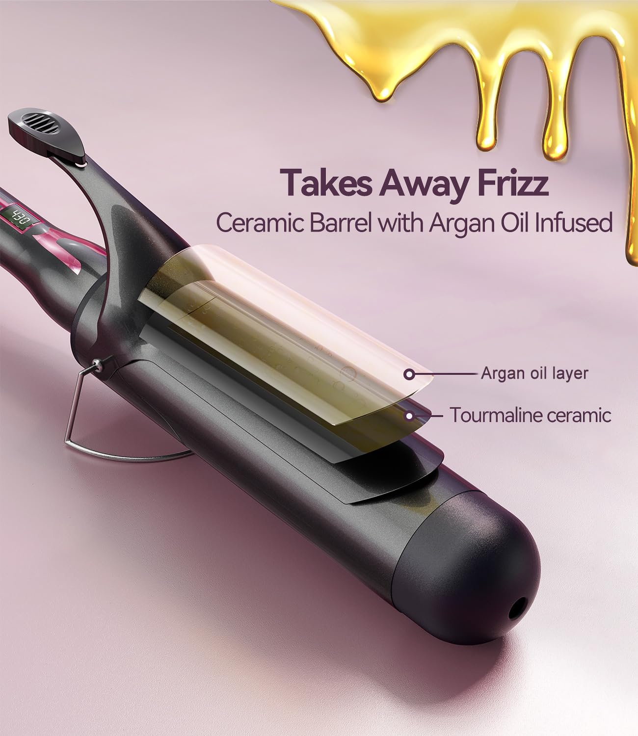 ORYNNE argan oil infused barrel for shine and smooth glide