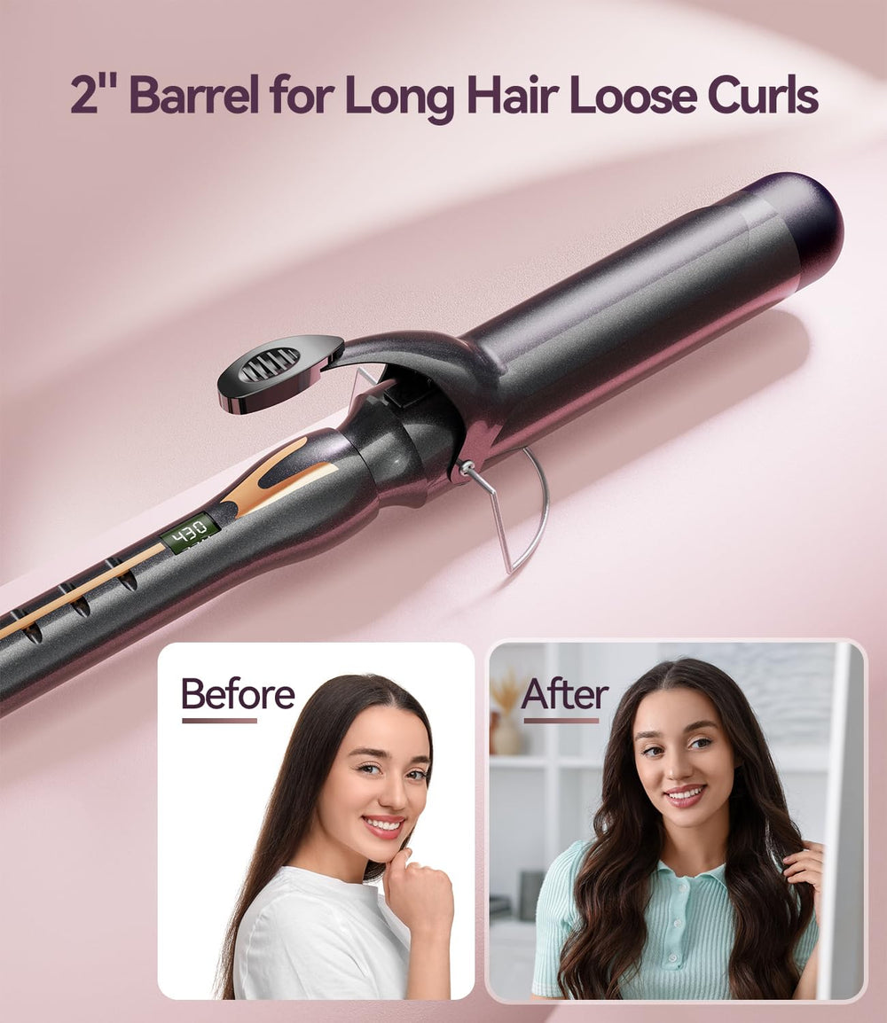 ORYNNE curling iron with LED display for precise heat control