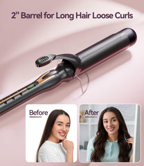 ORYNNE curling iron with LED display for precise heat control