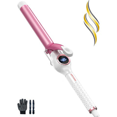 ORYNNE Digital Ceramic Curling Iron 1in barrel delivers smooth curls and quick styling.