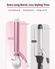 ORYNNE PTC heater for fast, even heat and efficient curling.