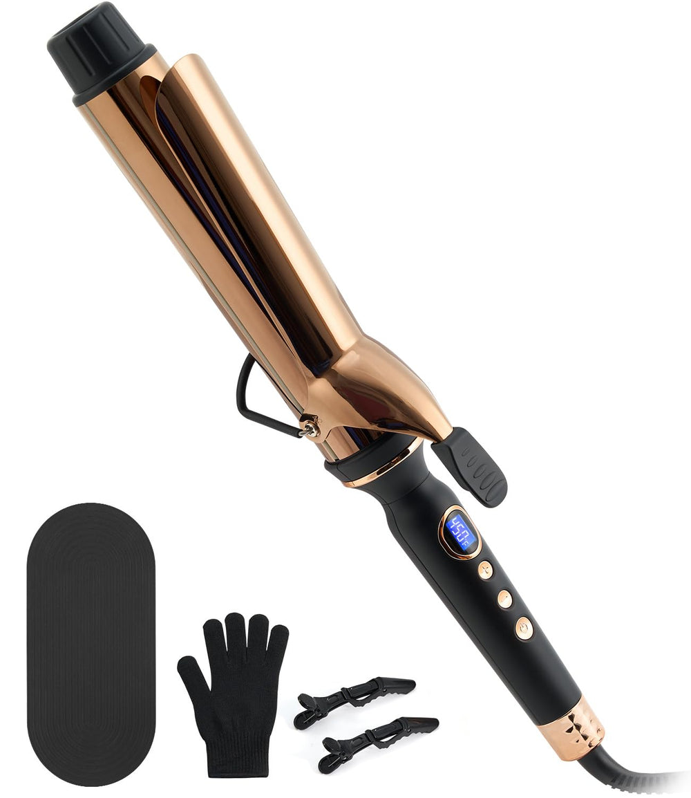 ORYNNE Titanium 2-Inch Curling Iron barrel closeup shows even heat distribution for smooth curls.