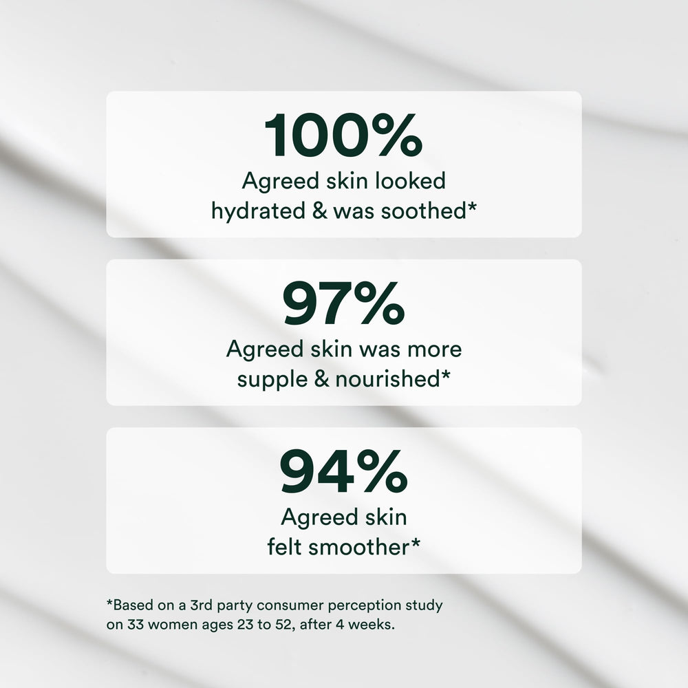 OSEA Atmosphere Protection Cream application on cheek demonstrates instant hydration boost