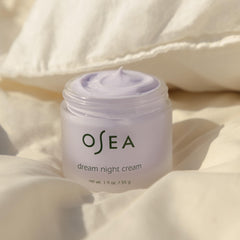 OSEA Dream Night Cream lavender scent image emphasizing calming bedtime ritual.