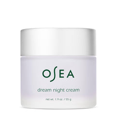 OSEA Dream Night Cream tube closeup showing creamy texture for overnight hydration.