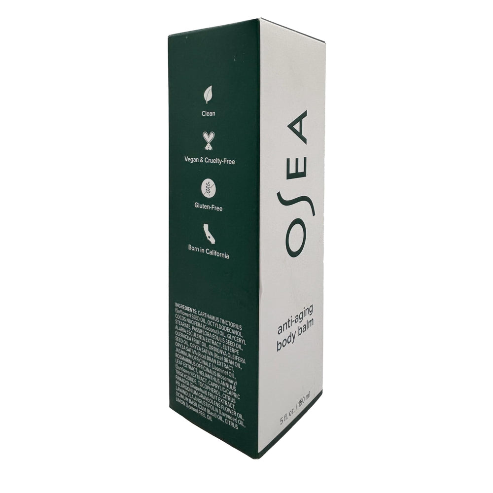 OSEA product surface finish suggesting all-day hydration and radiant glow.