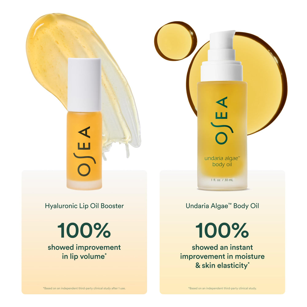 OSEA Juicy Duo gift box highlights clean beauty set.