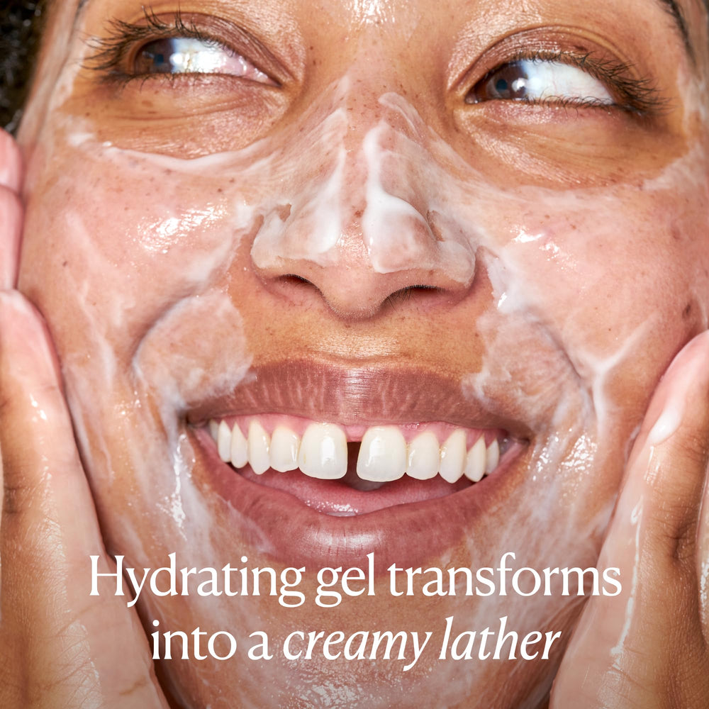 OSEA Ocean Cleanser gel texture closeup showing creamy lather and richness