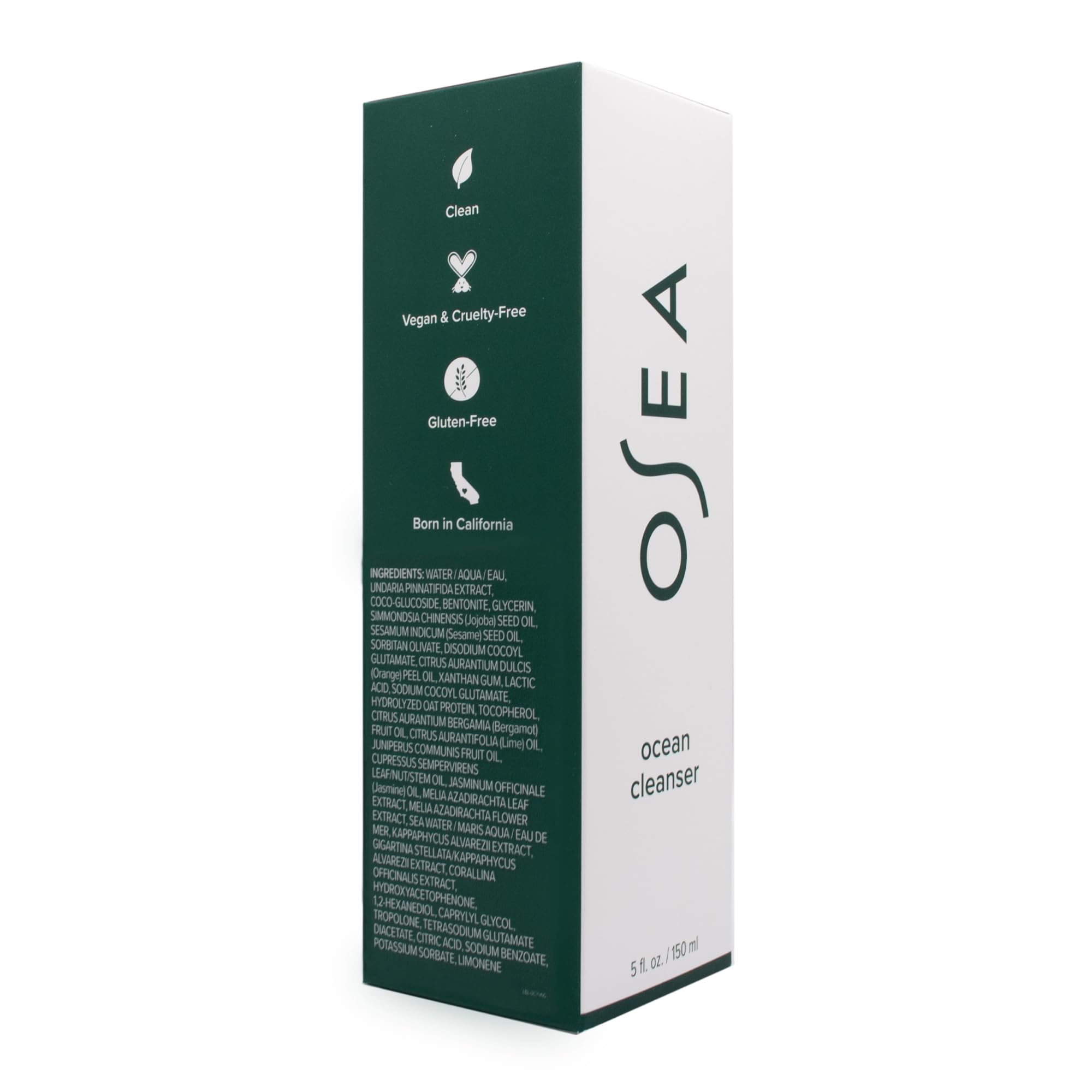 OSEA Ocean Cleanser packaging demonstrates sustainable clean beauty branding