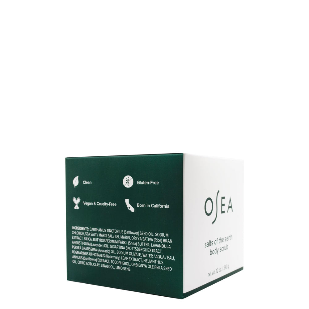 OSEA Salts of the Earth body scrub lavender aromatics evokes relaxing spa like ritual