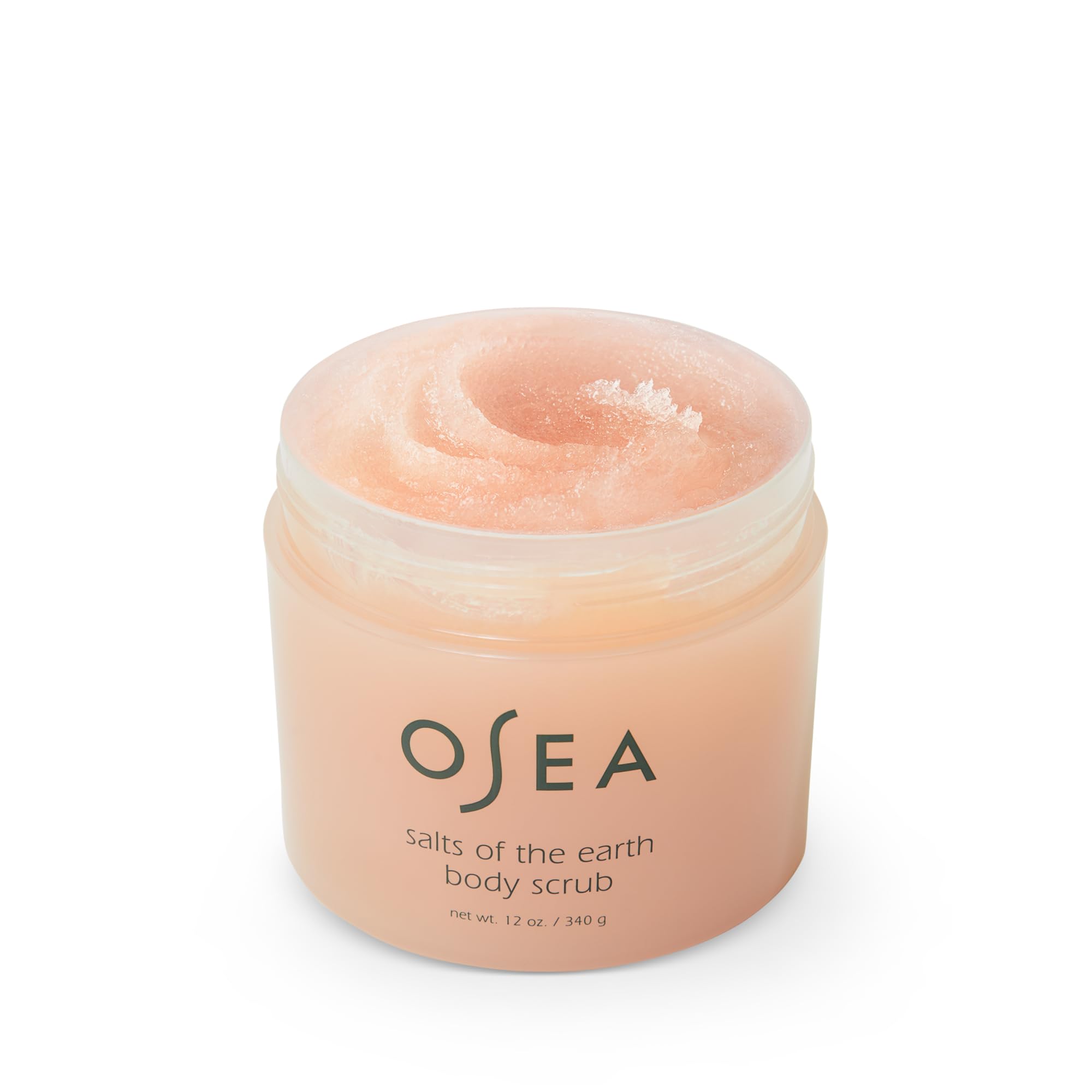 OSEA Salts of the Earth body scrub with shea butter visualization suggests nourishing softness