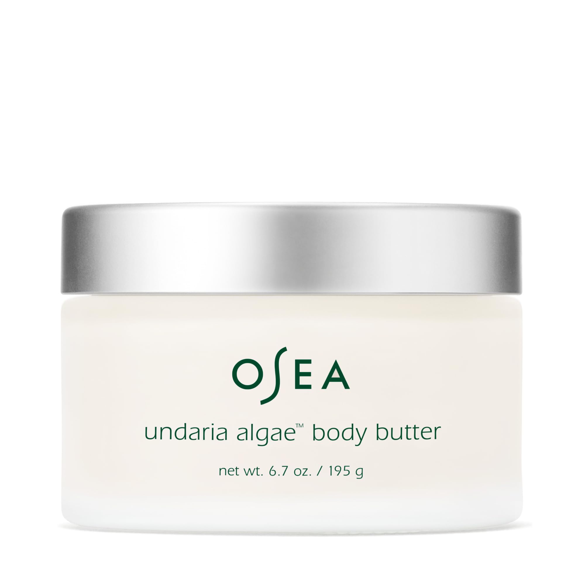 OSEA Undaria Algae Body Butter tub closeup shows rich hydration for dry skin