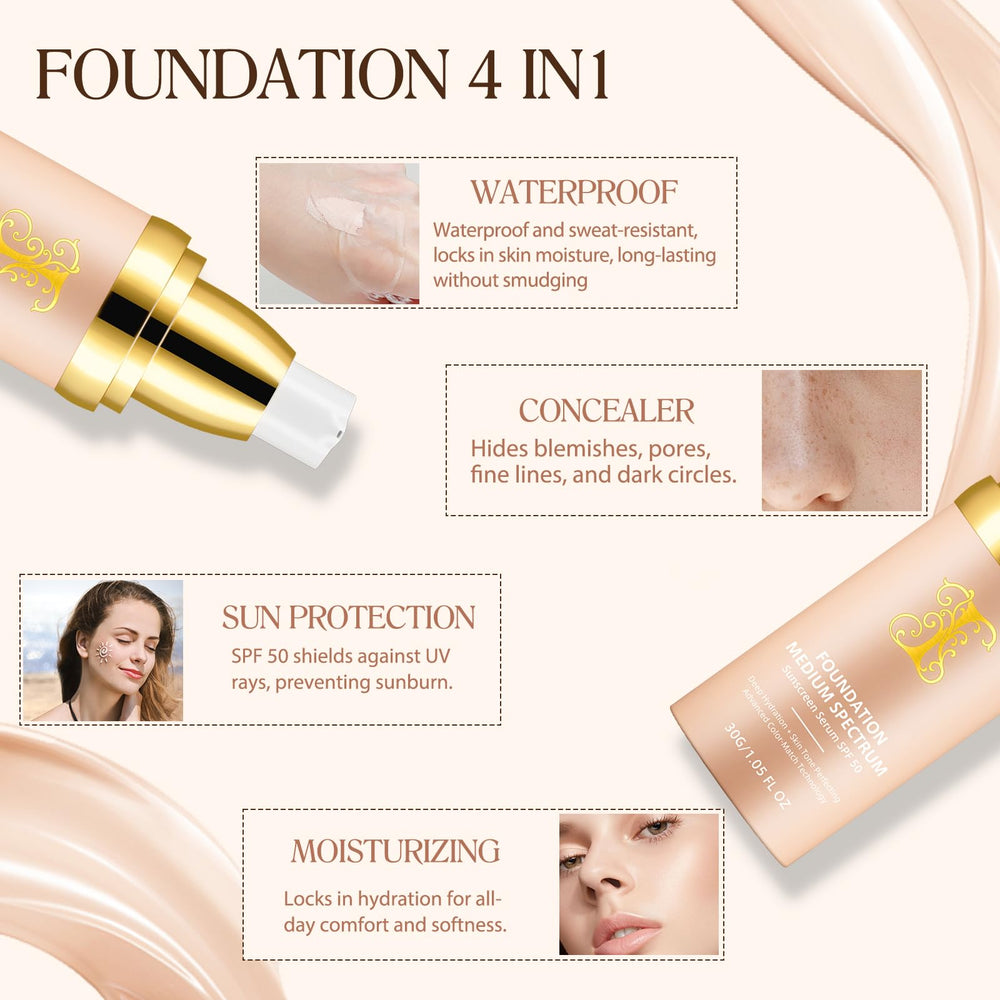 O.SECERT Foundation 4-in-1 waterproof finish during workout.