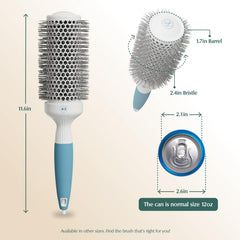 Osensia medium-round brushing brush with ionic-infused bristles for added shine.