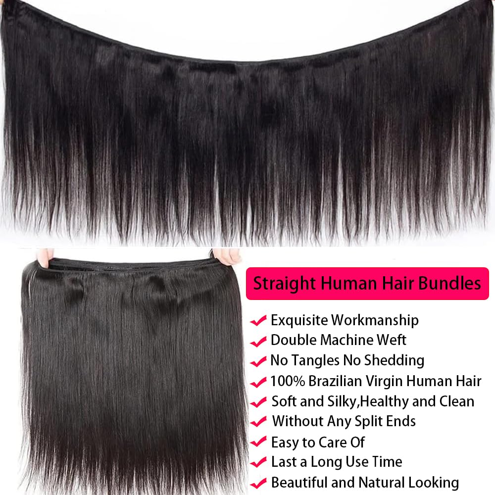 Oshiney straight bundles 95-105g each illustrate versatile styling options.