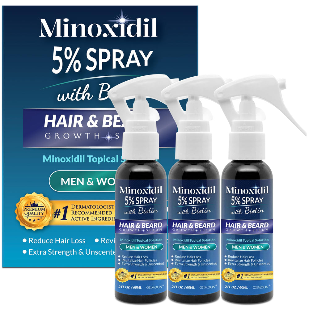 OSIMOON minoxidil hair growth spray bottle for daily growth support.