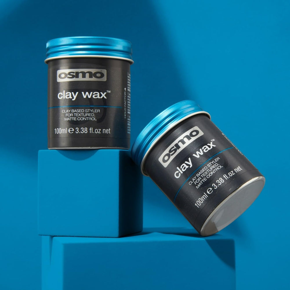 Osmo Clay Wax application in hands shows easy styling for a long-lasting hold.