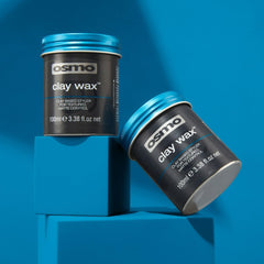 Osmo Clay Wax application in hands shows easy styling for a long-lasting hold.