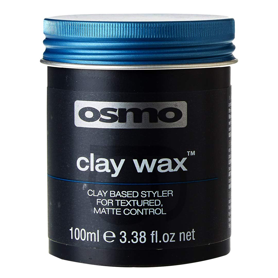 Osmo Firm Hold Clay Wax pack shot shows matte finish and long-lasting hold.