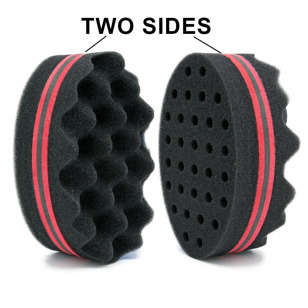 OSMOFUZE twist sponge Afro curl style—compact tool for defining curls on the go.