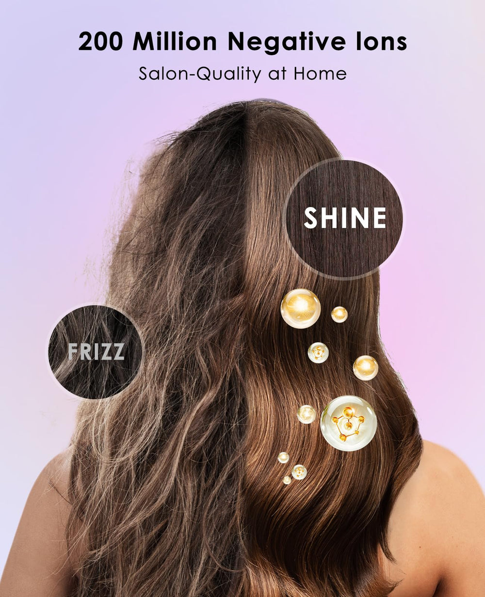OSOU hair dryer automatic temperature control guards against heat damage.
