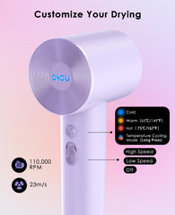 OSOU Hair Dryer compact travel size for on the go styling