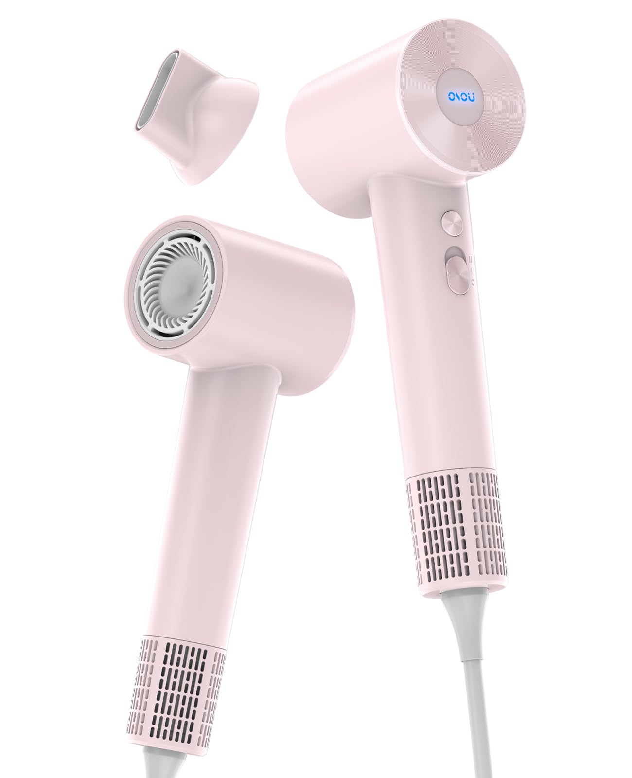 OSOU Hair Dryer in-use-hair-drying-side demonstrates comfortable styling during quick sessions.
