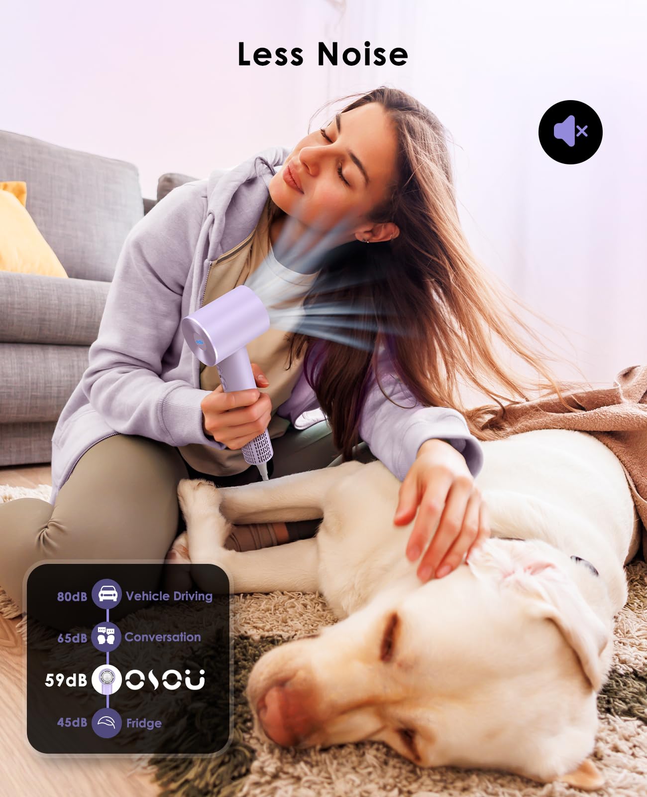 OSOU Hair Dryer low-noise operation for quiet mornings