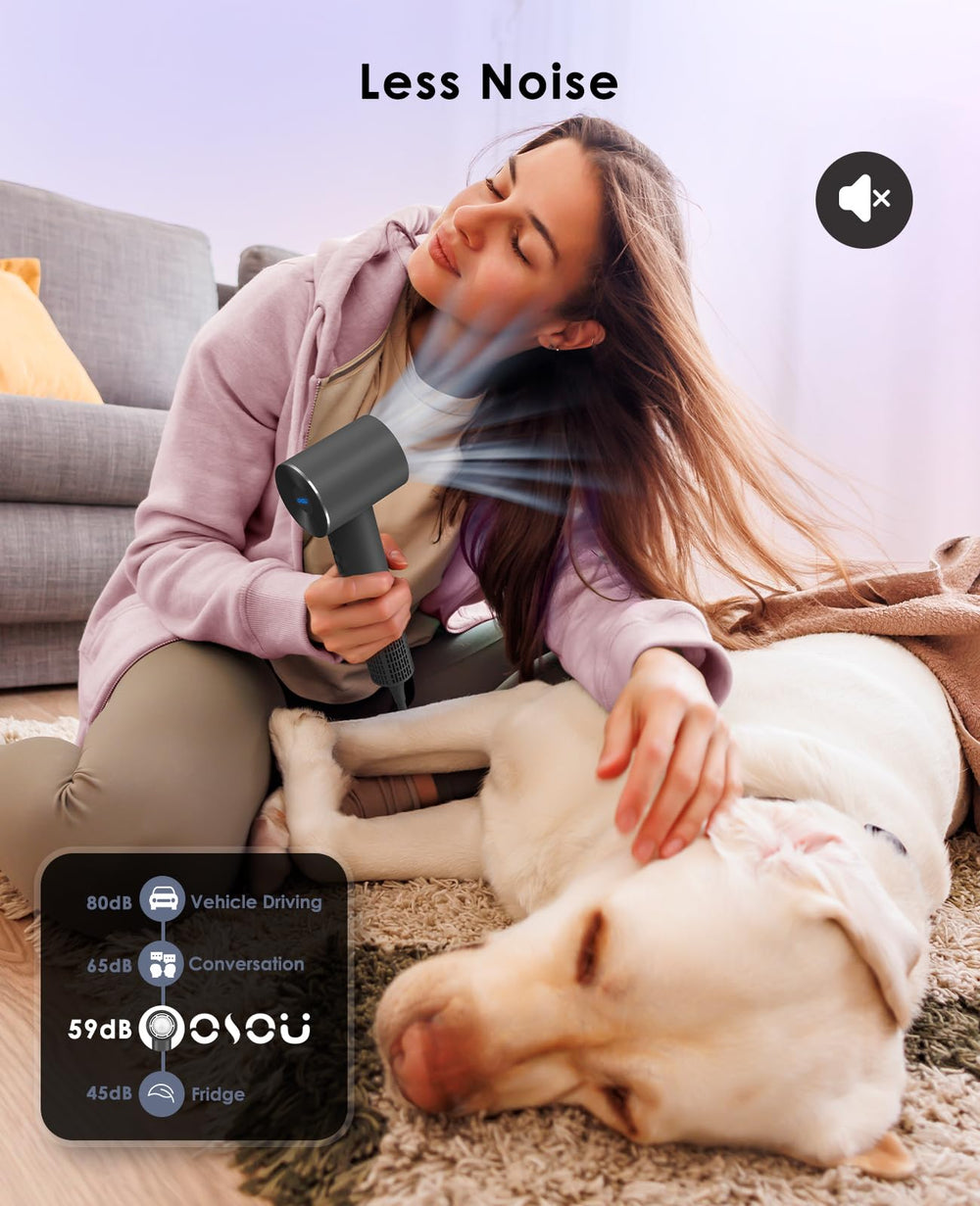 OSOU hair dryer negative-ion technology reduces static and locks in moisture.