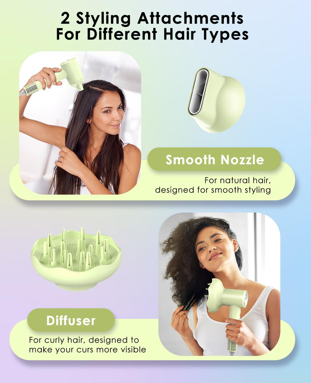 OSOU hair dryer releases negative ions for smoother, less static hair