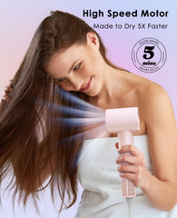 OSOU Hair Dryer side view highlights ergonomic grip for comfortable use.